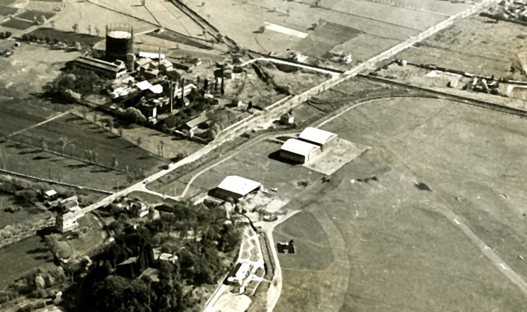Vue ancienne de l’usine à gaz de La Bocca