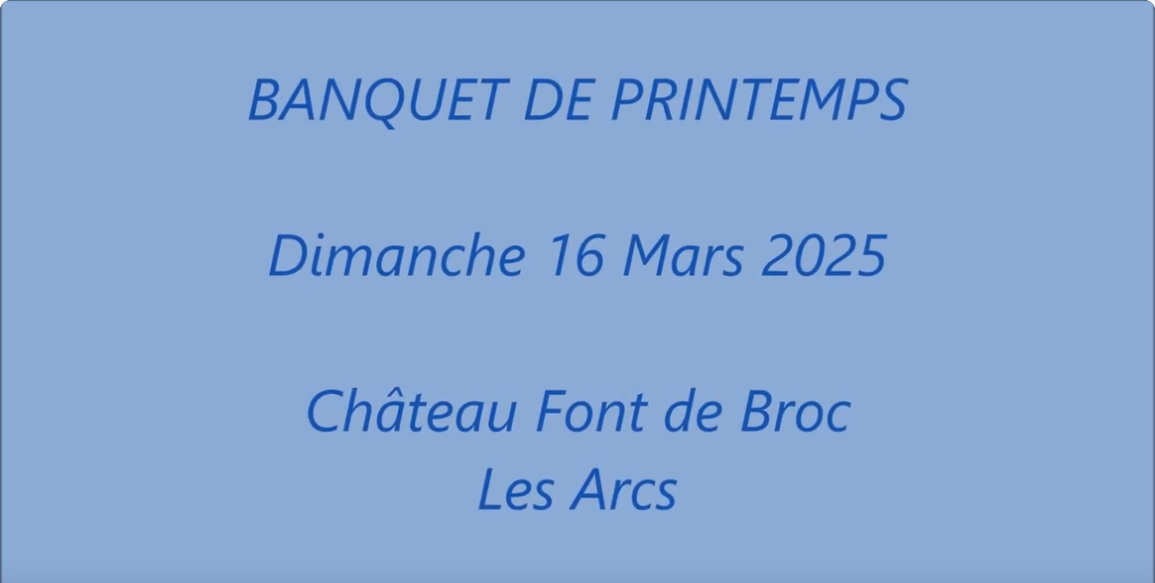 video 16 mars 2025 banquet de printemps